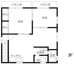Floor plan. 12.5 million yen, 2DK, Land area 120.1 sq m , Building area 99.68 sq m