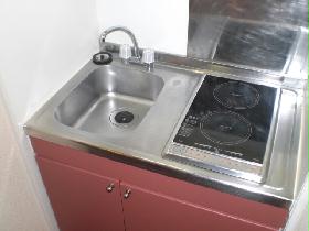 Kitchen. Convenient to cook two-burner stove