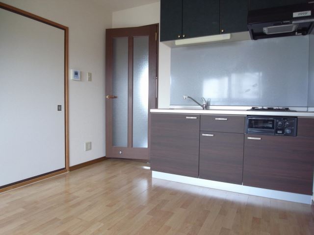 Living and room. Stylish kitchen