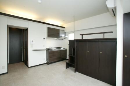 Kitchen. Storing enough closet under the bed (^^)