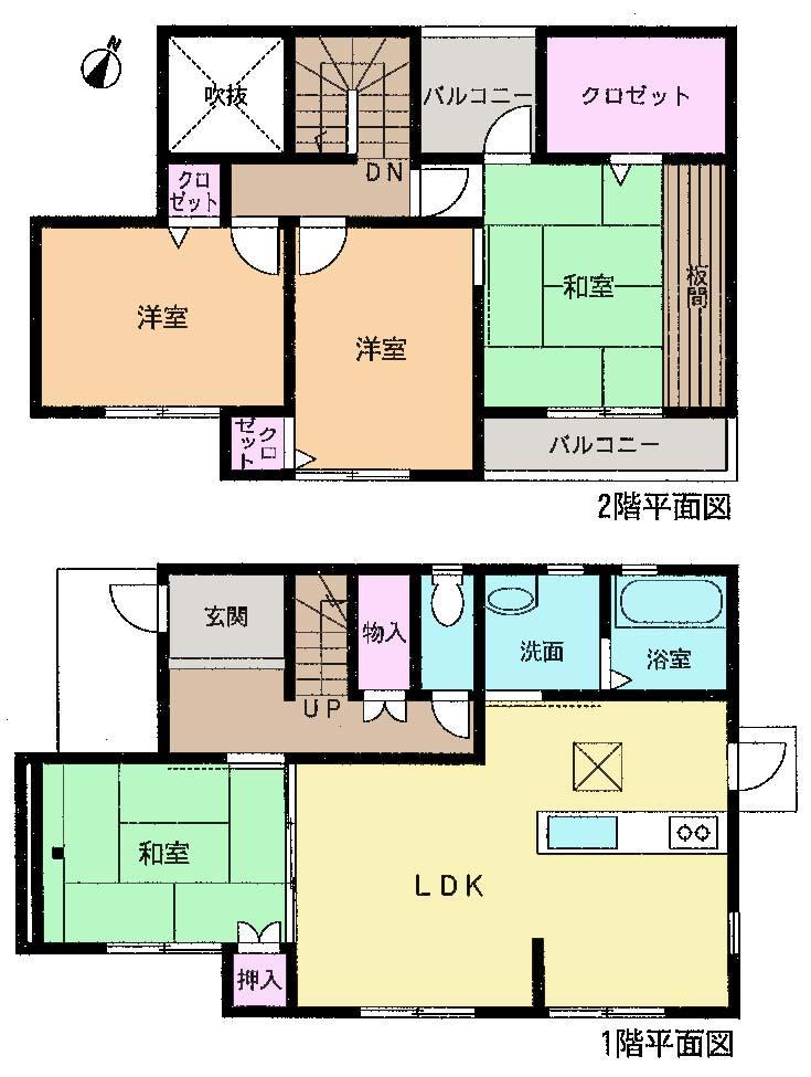 Floor plan. 26,800,000 yen, 4LDK, Land area 201.11 sq m , Building area 102.68 sq m