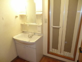 Washroom. Bathroom vanity