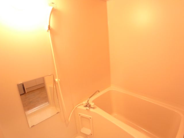 Bath. Bathroom with a mirror.