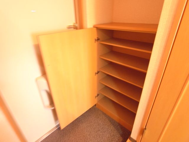 Entrance. It is the entrance with a shoebox.