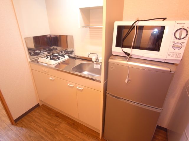 Kitchen. Bite is with a gas stove.