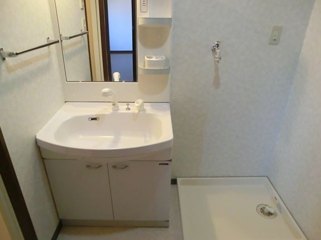 Washroom. A feeling of opening living.