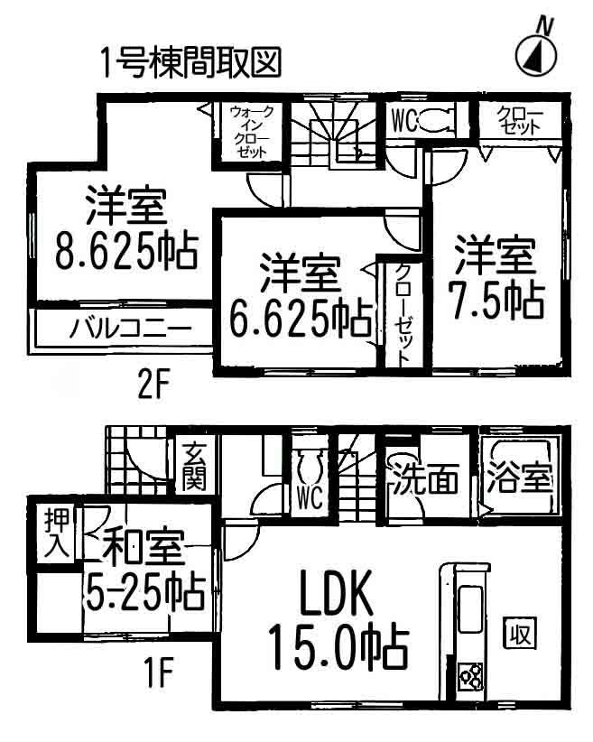 Floor plan. 26,800,000 yen, 4LDK, Land area 108.48 sq m , Building area 98.76 sq m