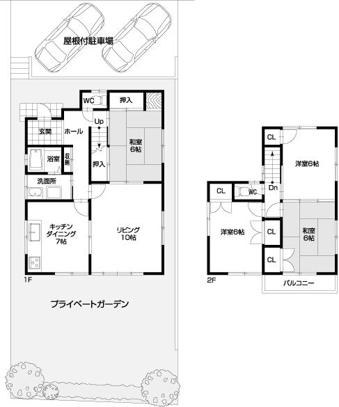 Floor plan. 15.8 million yen, 4LDK, Land area 161.06 sq m , House there is a building area of ​​97.71 sq m spacious garden.