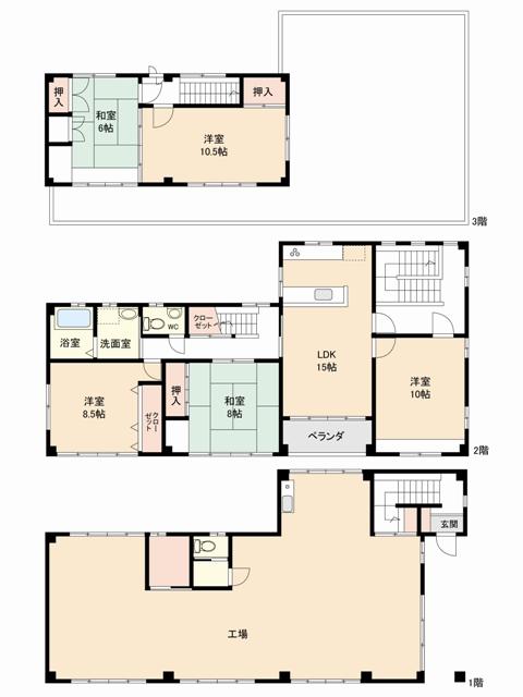 Floor plan. 29,800,000 yen, 5LDK, Land area 184.03 sq m , Building area 243.34 sq m