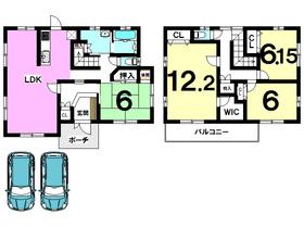 Floor plan. 23.5 million yen, 4LDK, Land area 184.55 sq m , Building area 125.35 sq m