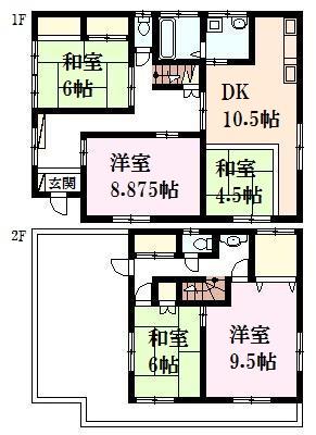 Floor plan. 16.8 million yen, 4LDK, Land area 158.62 sq m , Building area 119.11 sq m
