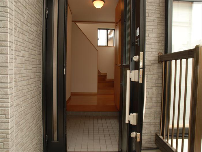 Entrance. Entrance facing south of the day is good