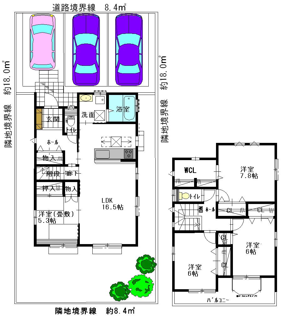 Floor plan. 35,300,000 yen, 4LDK, Land area 152.77 sq m , It is a building area of ​​108.79 sq m floor plan