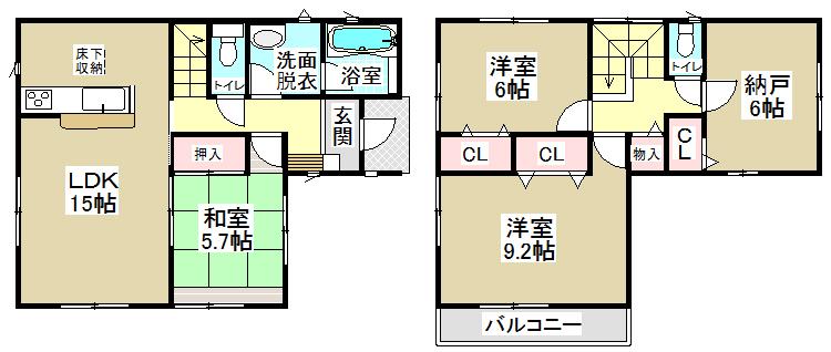 Floor plan. (1 Building), Price 30,900,000 yen, 3LDK+S, Land area 120.86 sq m , Building area 96.38 sq m