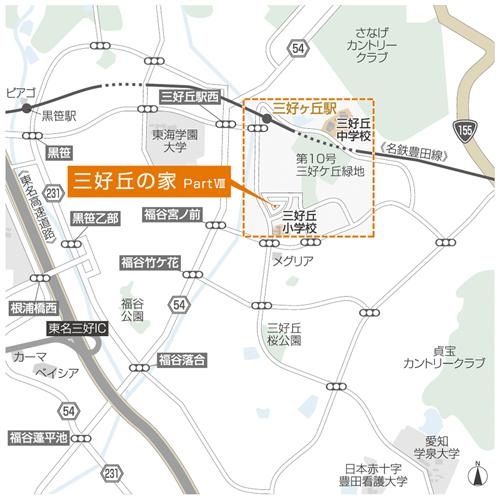 Local guide map. Wide-area view