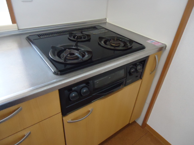 Kitchen. 3-burner stove (system kitchen (with grill)