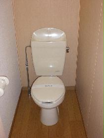 Toilet. It is a photograph of the same type of room.