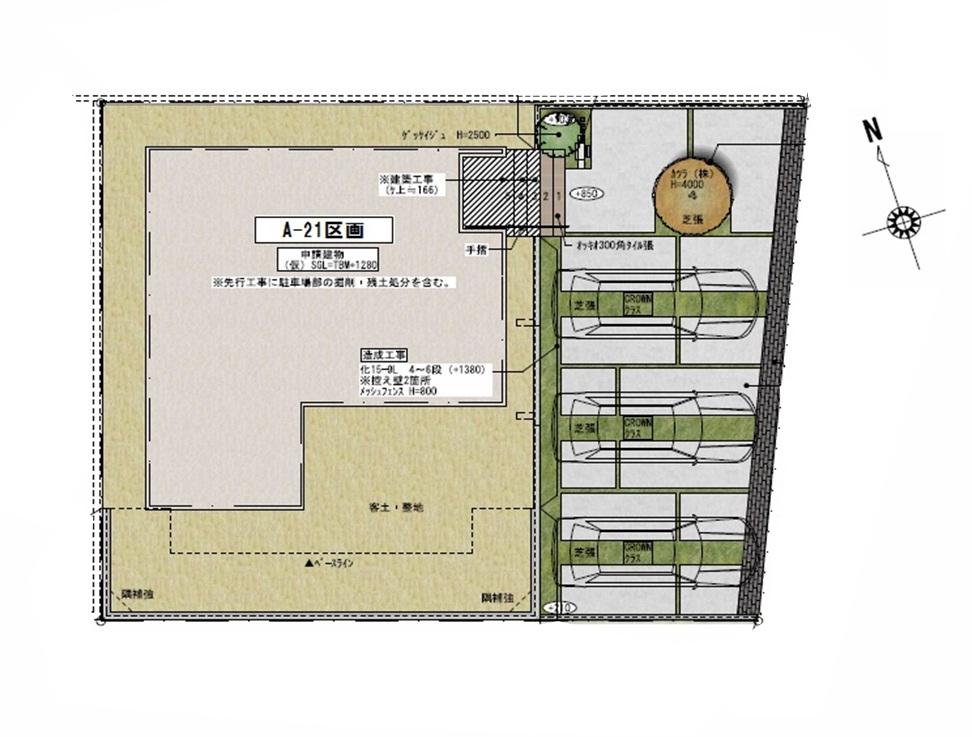 Other building plan example. Building arrangement example (A-21 No. land)