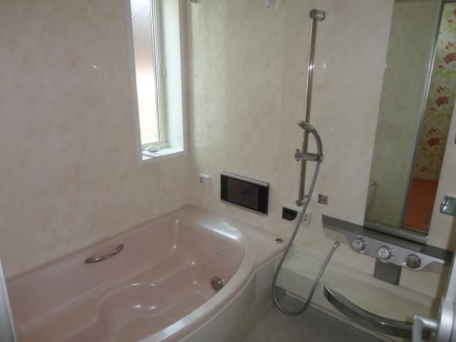 Bathroom. tv set, A bathroom with a Jacuzzi function