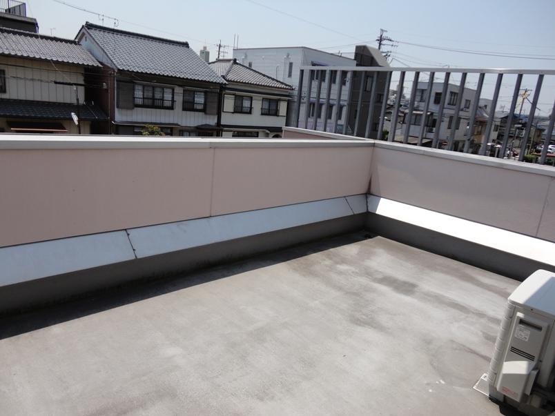 Balcony. South-facing roof balcony