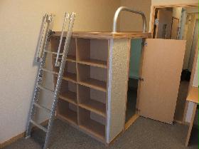 Receipt. Closet with a bed