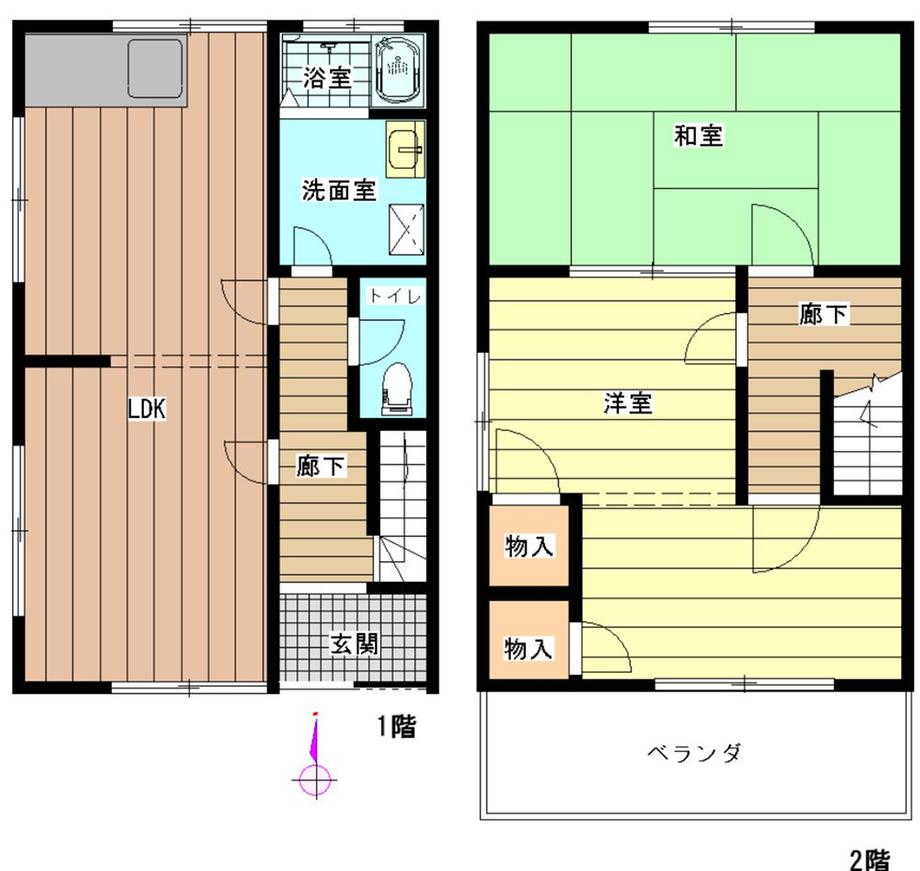 Floor plan. 10.8 million yen, 3DK, Land area 52.89 sq m , Building area 66.24 sq m