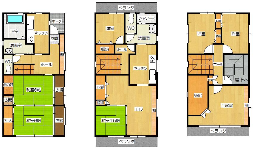 Floor plan. 22 million yen, 7LDK + S (storeroom), Land area 97.64 sq m , Building area 157.03 sq m