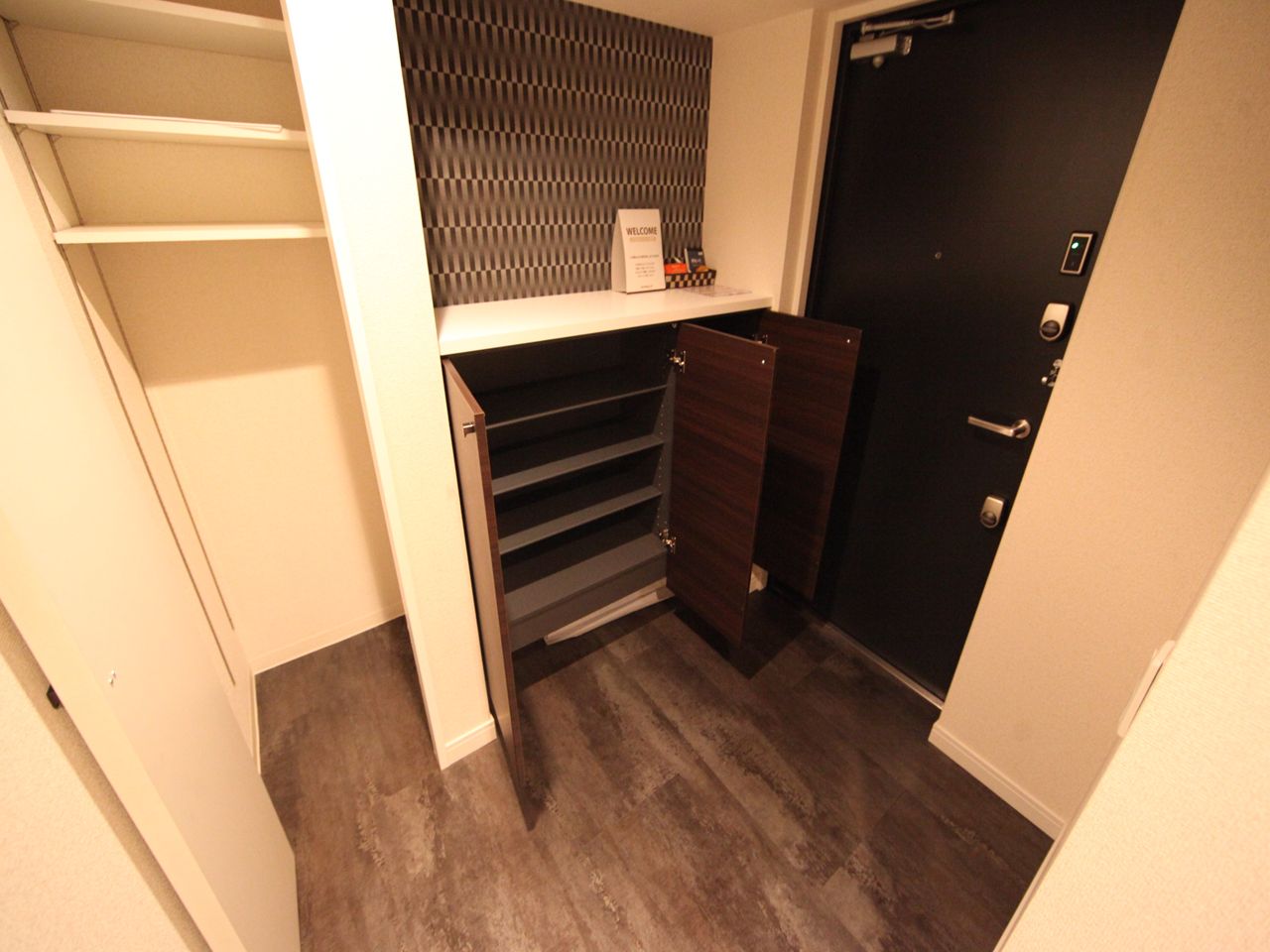 Entrance. Entrance Shoes with a box (storage enhancement)