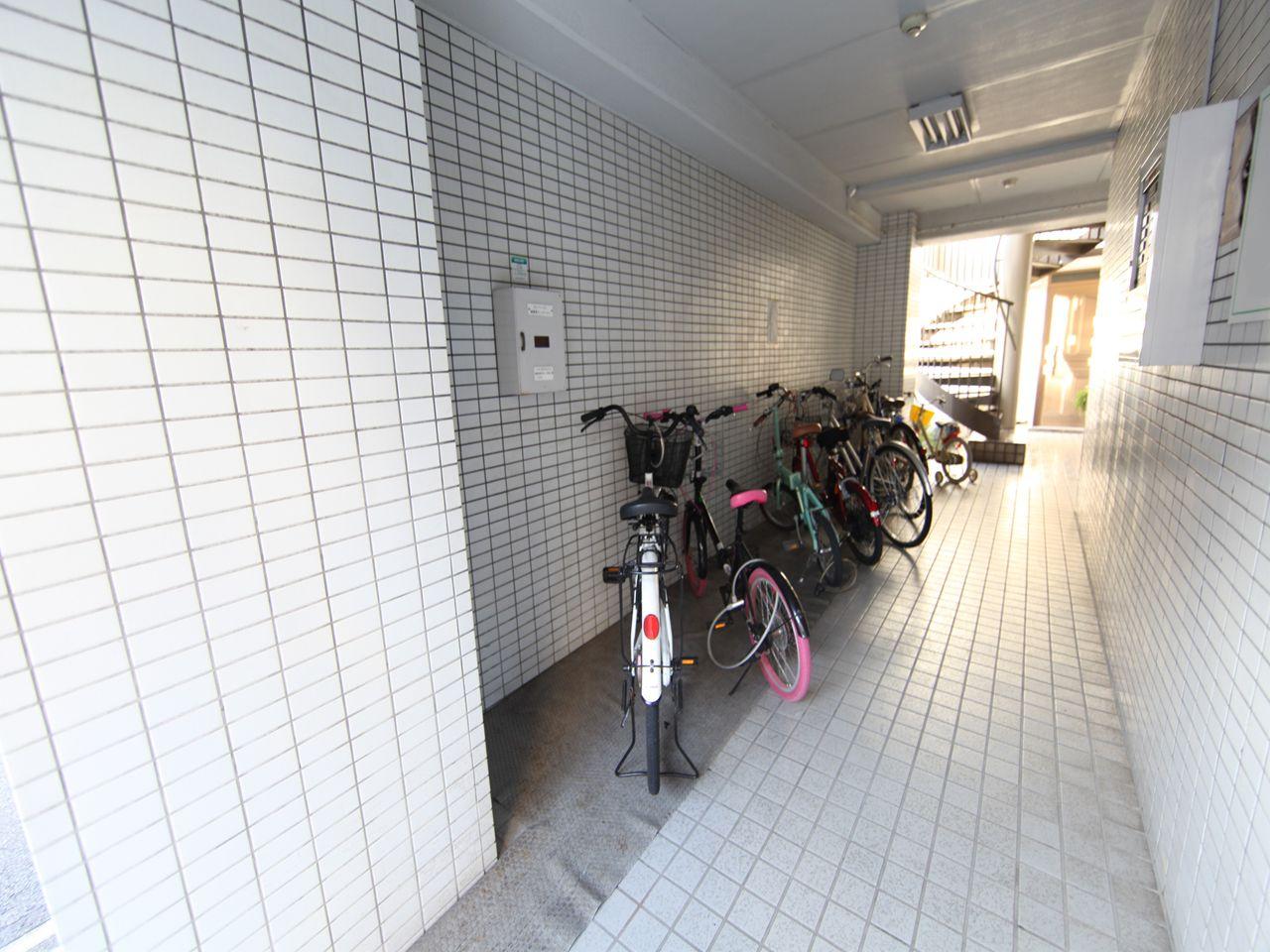 Other common areas. On-site bicycle parking lot