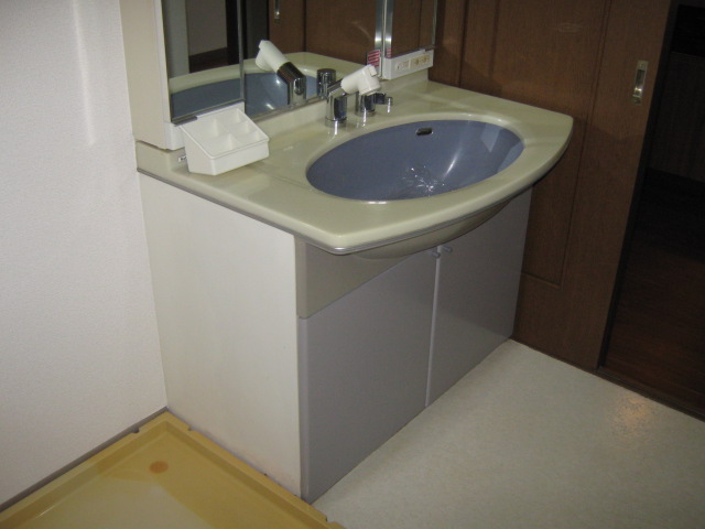 Washroom. Shower with separate wash basin