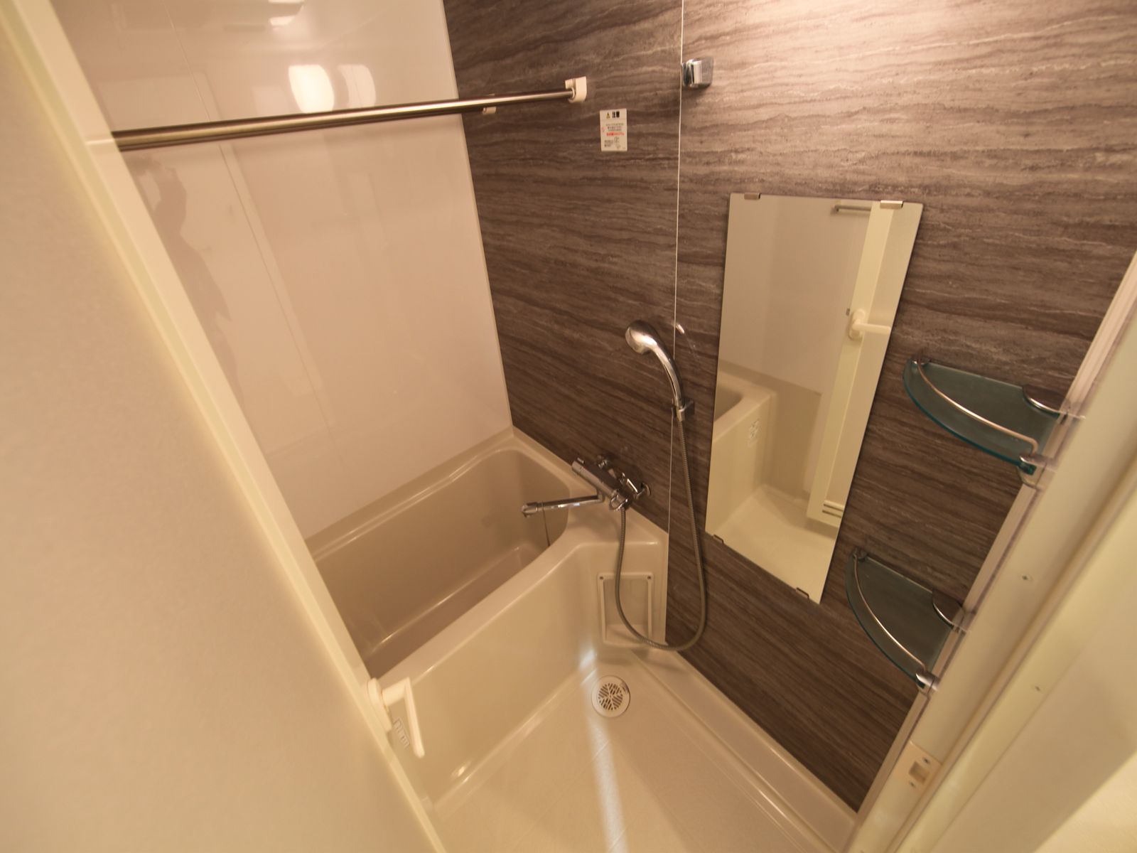 Bath. Bathroom with heating dryer bath