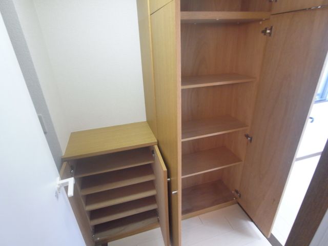 Receipt. There are large storage next to cupboard.