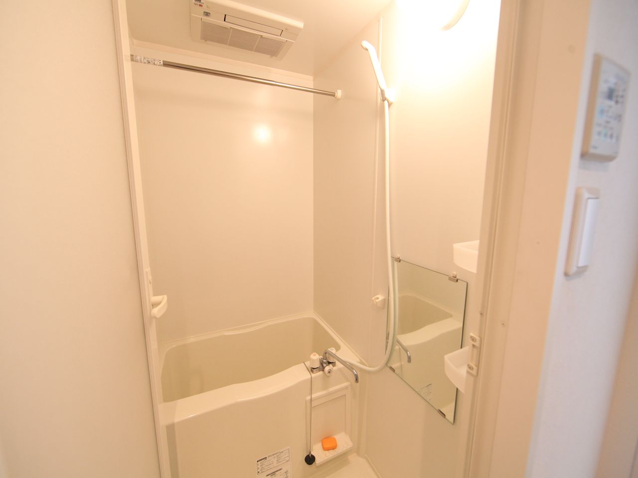 Bath. Bathing with bathroom heating dryer