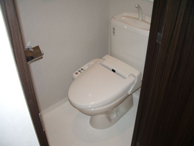 Toilet. Bathroom with a shower