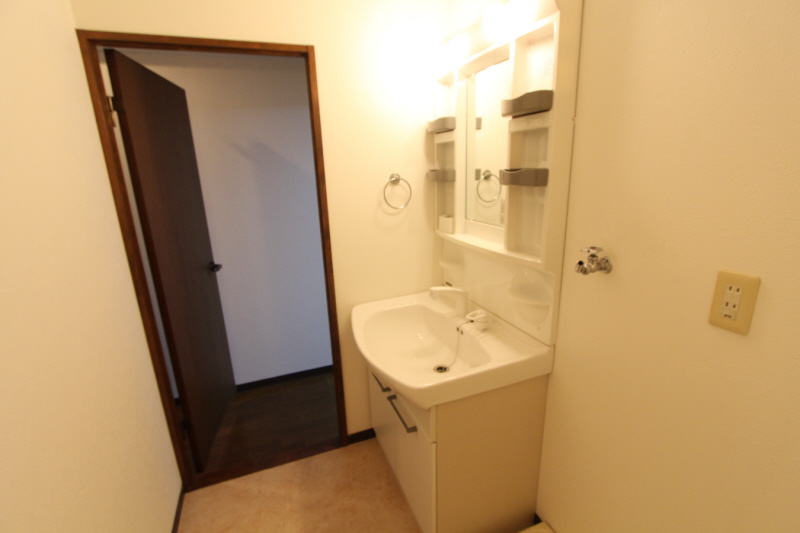 Washroom. Vanity glad to women