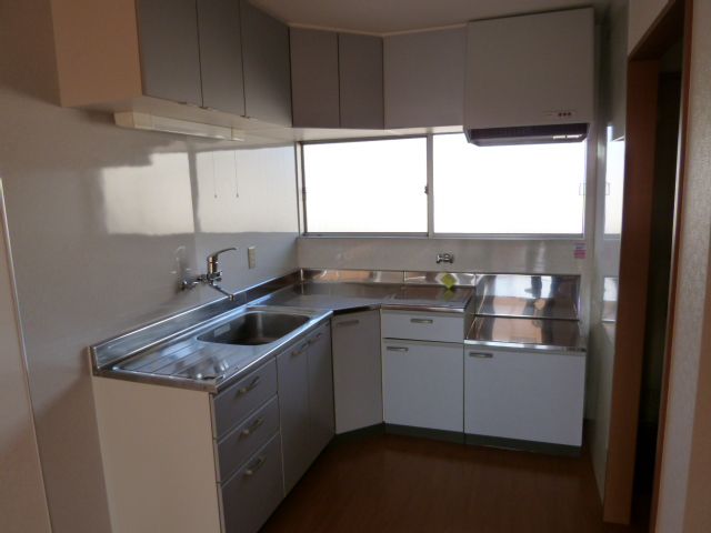 Kitchen. L-shaped spacious kitchen