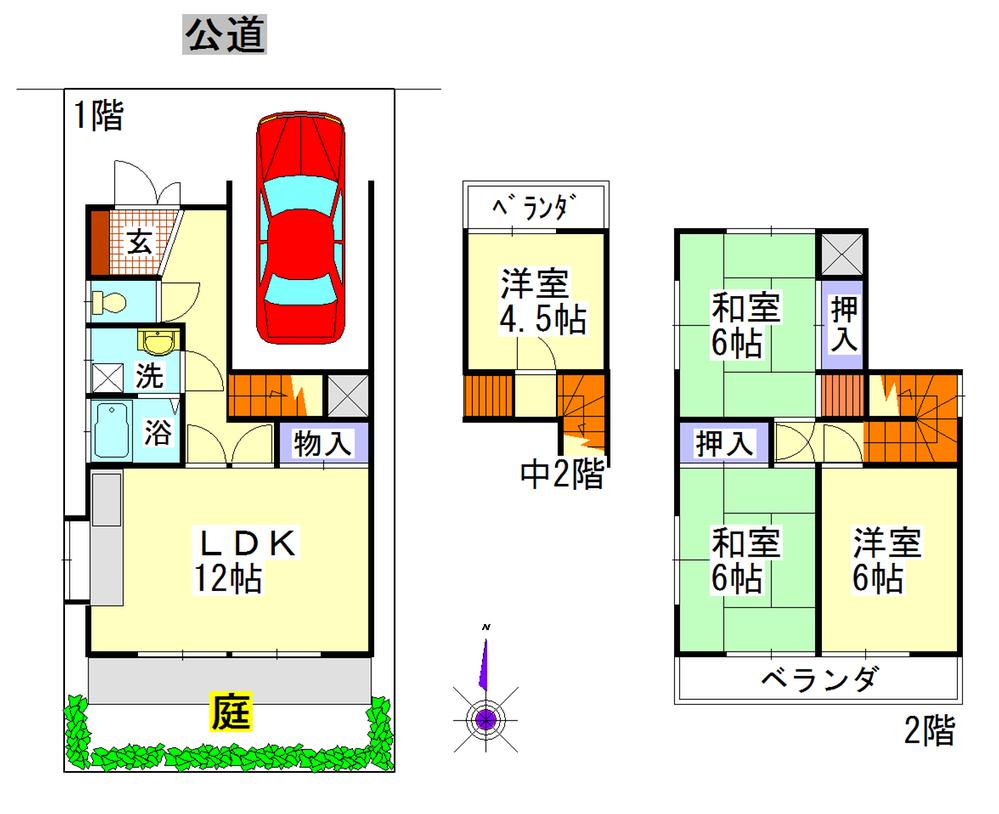 Floor plan. 24,800,000 yen, 4LDK, Land area 80.75 sq m , Building area 90.58 sq m