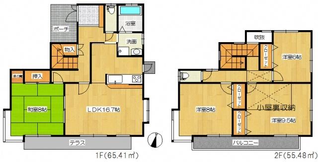 Floor plan. 28.8 million yen, 4LDK, Land area 204.38 sq m , Building area 120.89 sq m floor plan