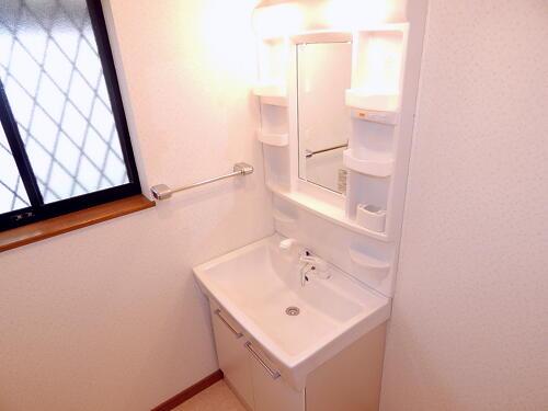 Wash basin, toilet. Bathroom vanity