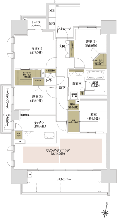 Floor: 4LDK, occupied area: 90.38 sq m, Price: TBD