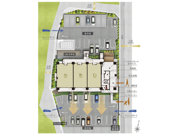 Site layout (in fact a slightly different)