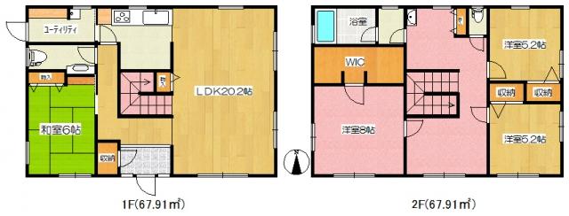 Floor plan. 23.8 million yen, 4LDK, Land area 297.37 sq m , Building area 135.82 sq m floor plan