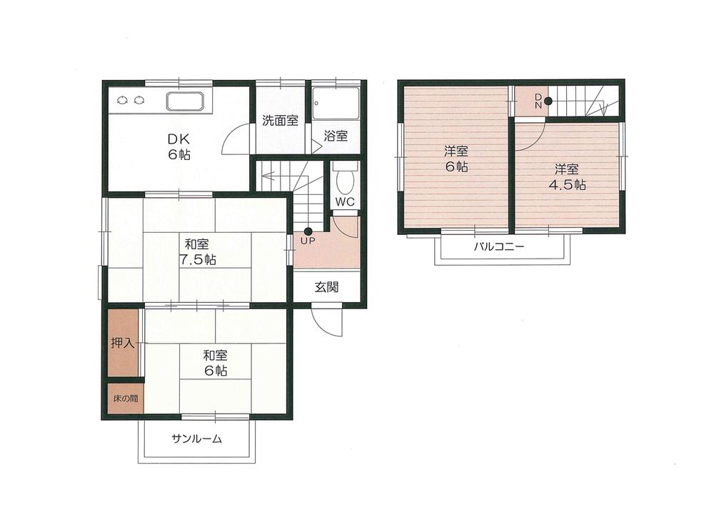 Floor plan. 6.7 million yen, 4DK, Land area 123.49 sq m , Building area 67.07 sq m
