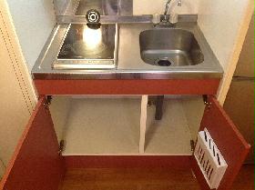 Kitchen. It is a photograph of the same type of room. 