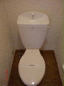 Toilet. It is a photograph of the same type of room.