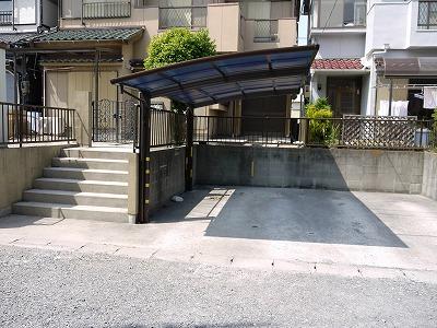 Parking lot. Single car park.