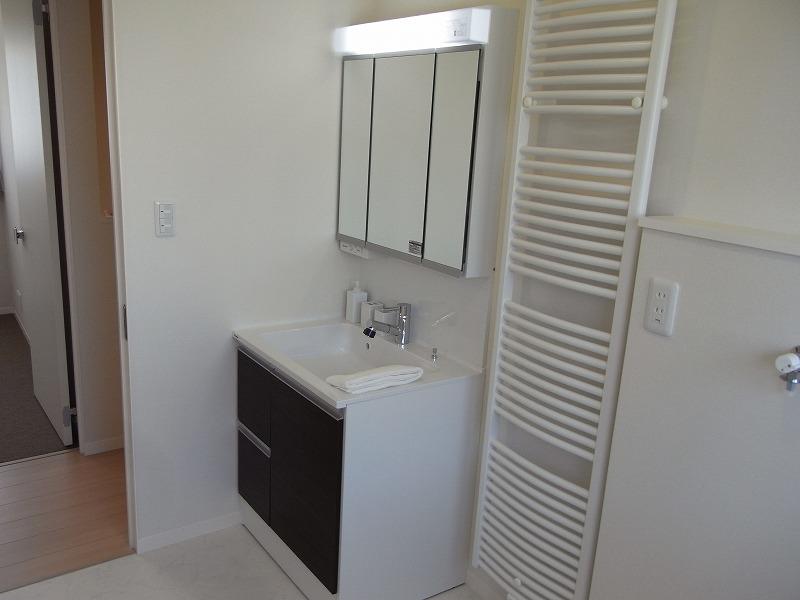 Wash basin, toilet. Modern wash basin