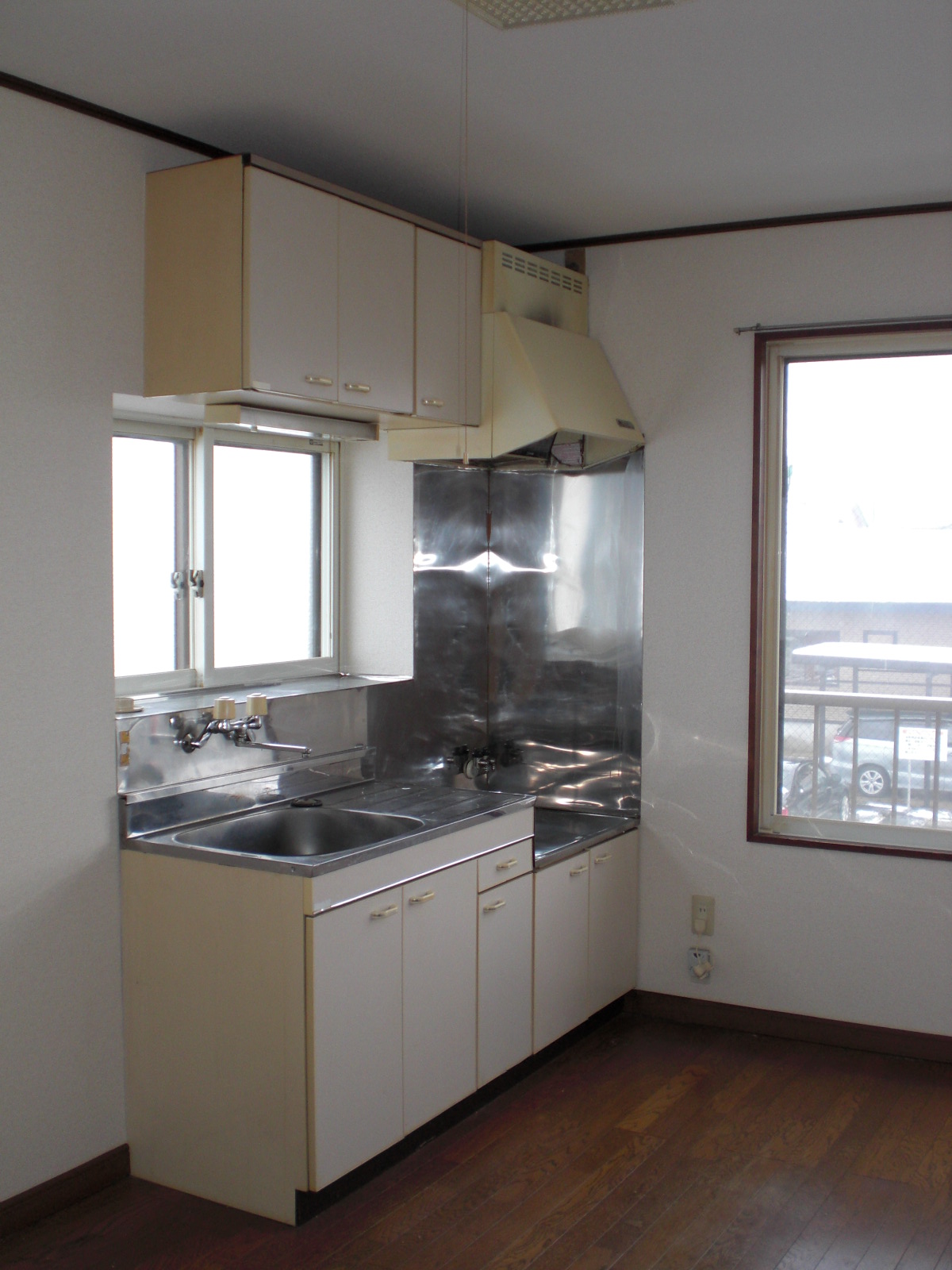 Kitchen. Sink with a hanging cupboard