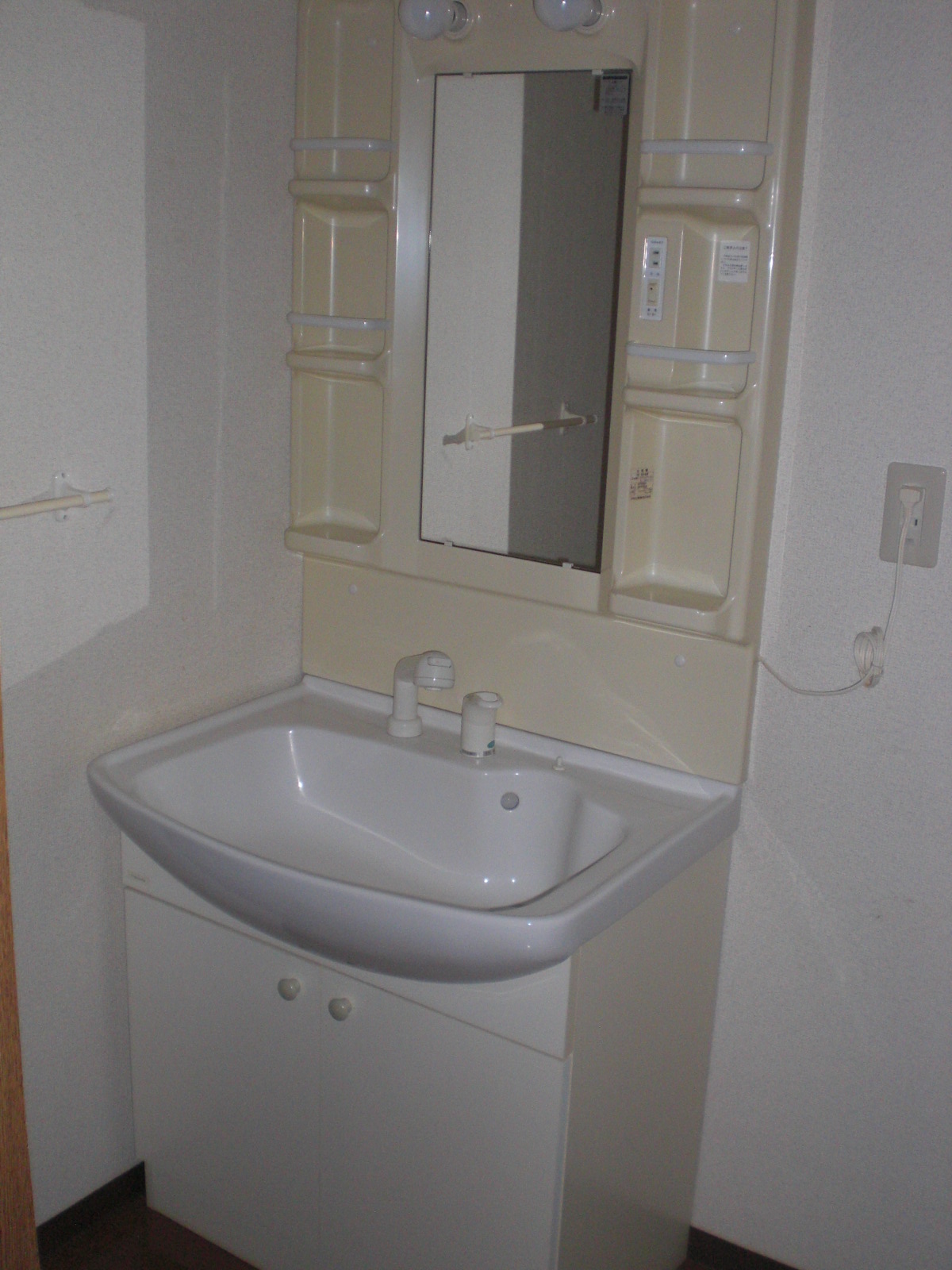 Washroom. Washbasin with shower