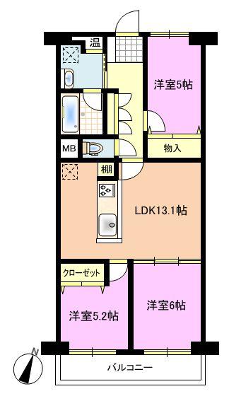 Floor plan. 3LDK, Price 9.9 million yen, Footprint 67.2 sq m , Balcony area 7.84 sq m ◆ I will spacious can also 18.1 Pledge of 2LDK